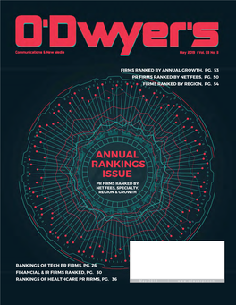 O'dwyer's May '19 PR Firm Rankings Magazine