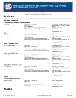 Interstate Compact Office Directory