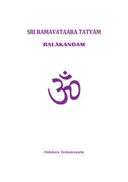 Sri Ramavataara Tatvam