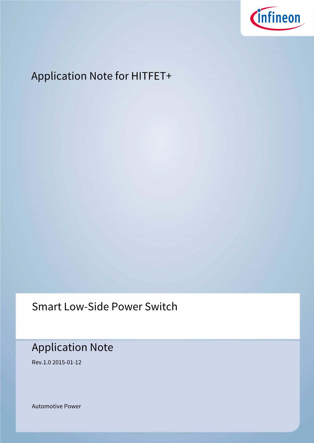 Application Note for HITFET+ Smart Low-Side Power Switch