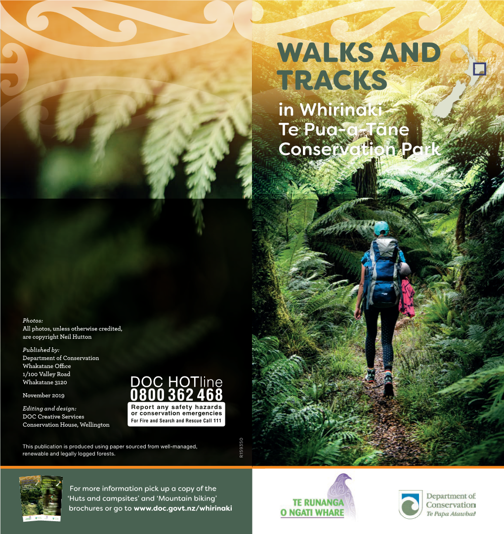 Whirinaki Te Pua-A-Tāne – Walks and Tracks Brochure