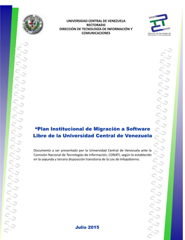 Plan Institucional De Migracion a Software Libre