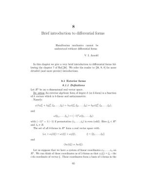 8 Brief Introduction to Differential Forms