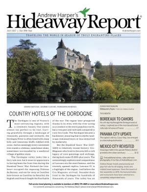 Country Hotels of the Dordogne This Month
