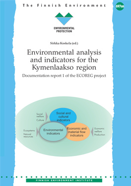 Environmental Analysis and Indicators for the Kymenlaakso Region Documentation Report 1 of the ECOREG Project