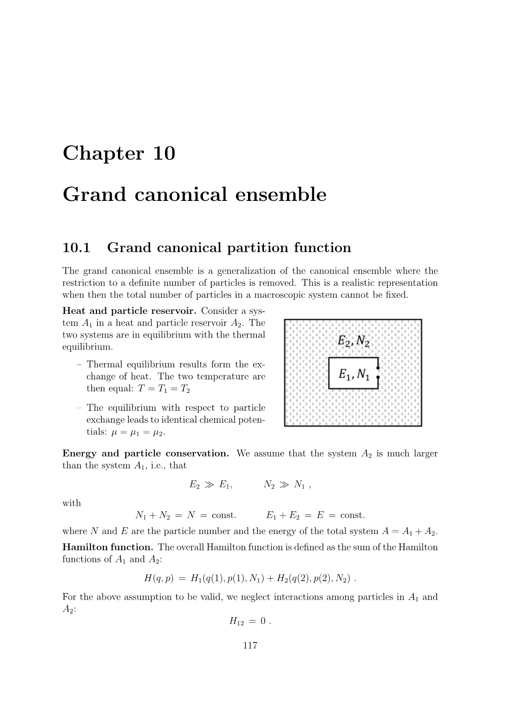 Chapter 10 Grand Canonical Ensemble