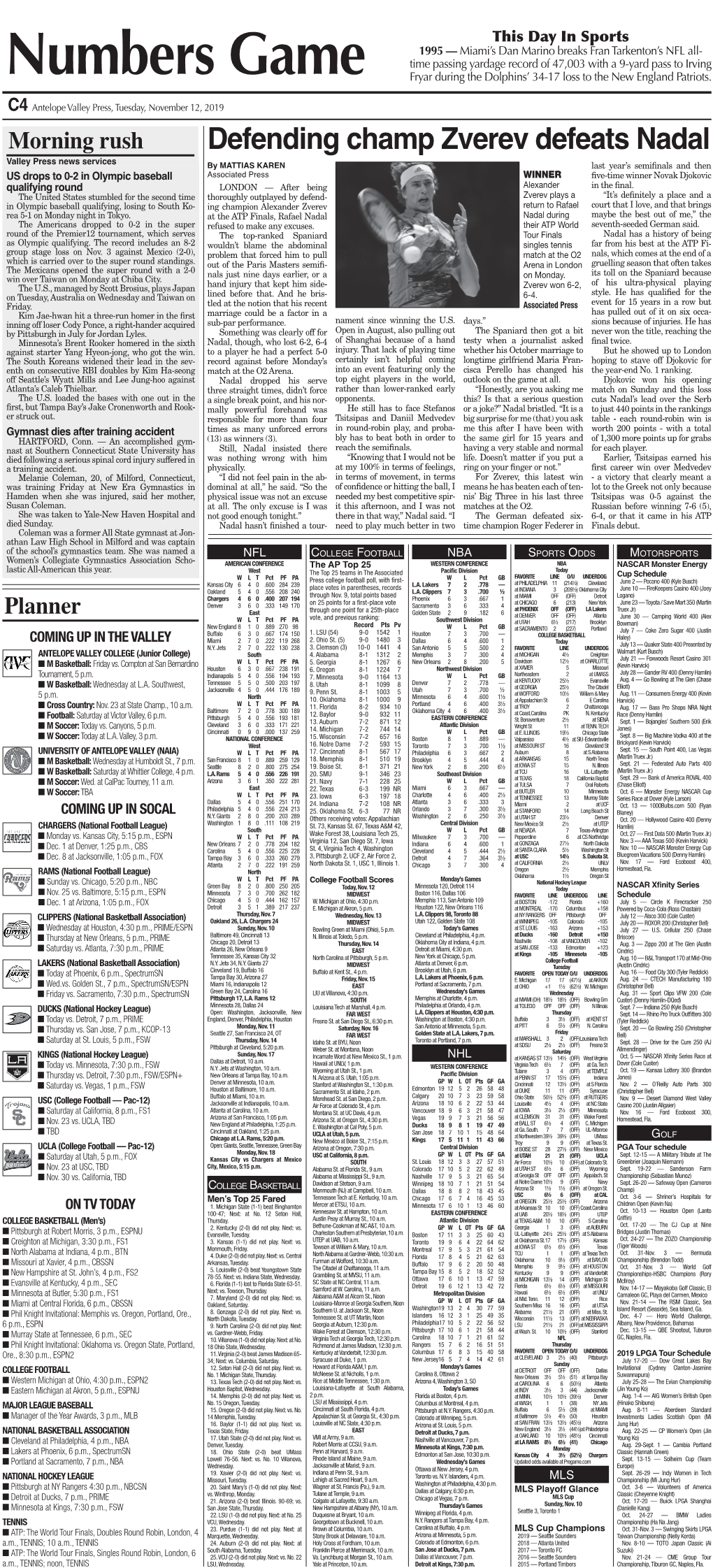 Numbers Game Fryar During the Dolphins’ 34-17 Loss to the New England Patriots