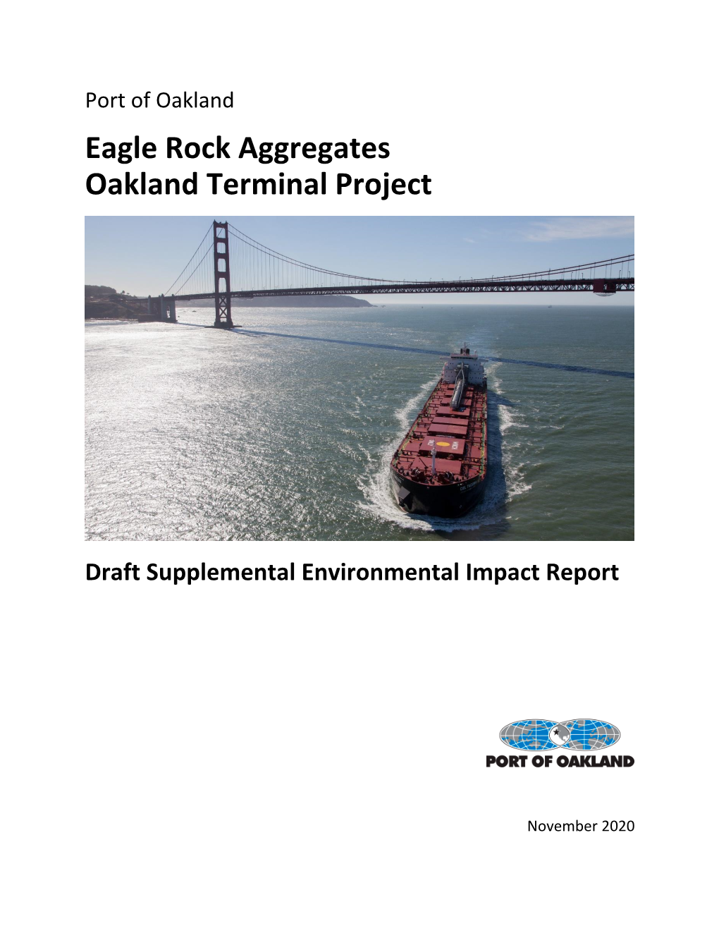 Eagle Rock Aggregates Oakland Terminal Project