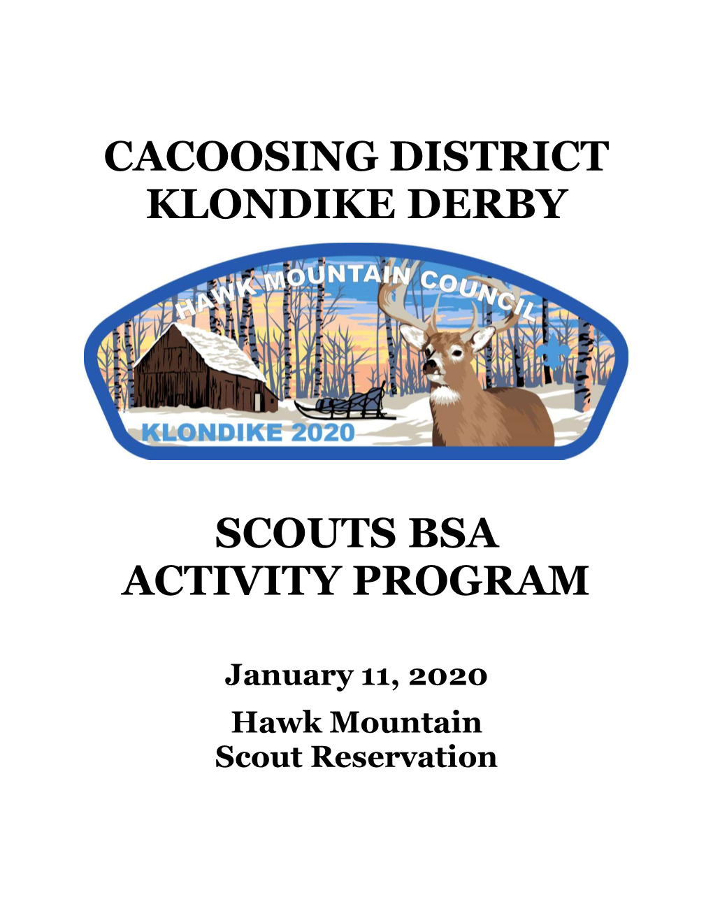 Cacoosing District Klondike Derby Scouts Bsa Activity