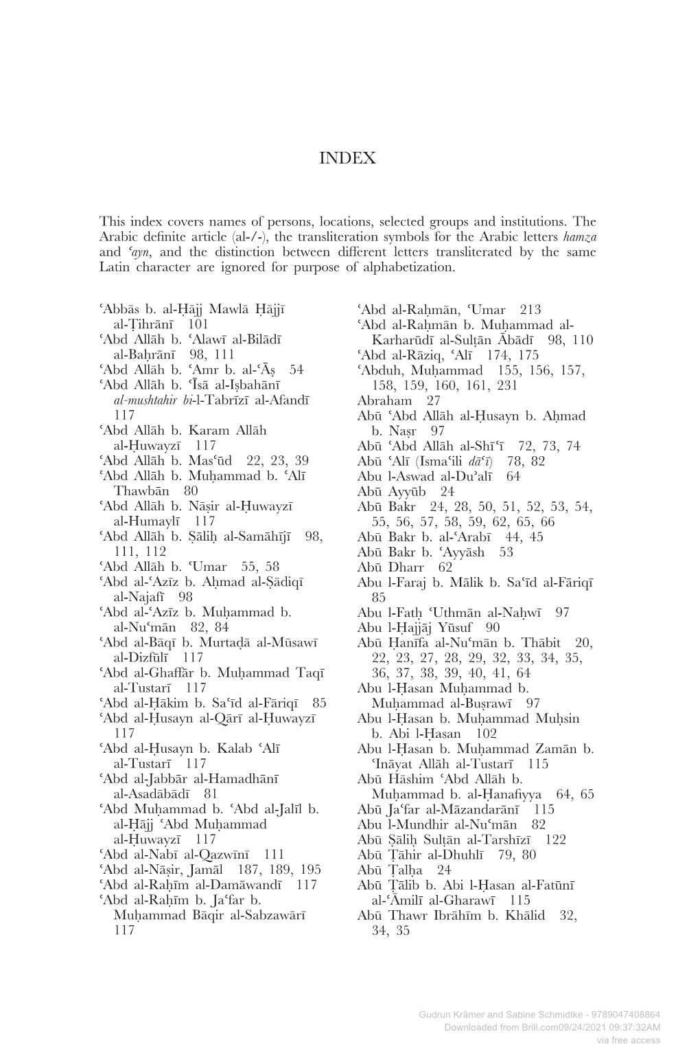 Page 1 INDEX This Index Covers Names of Persons, Locations