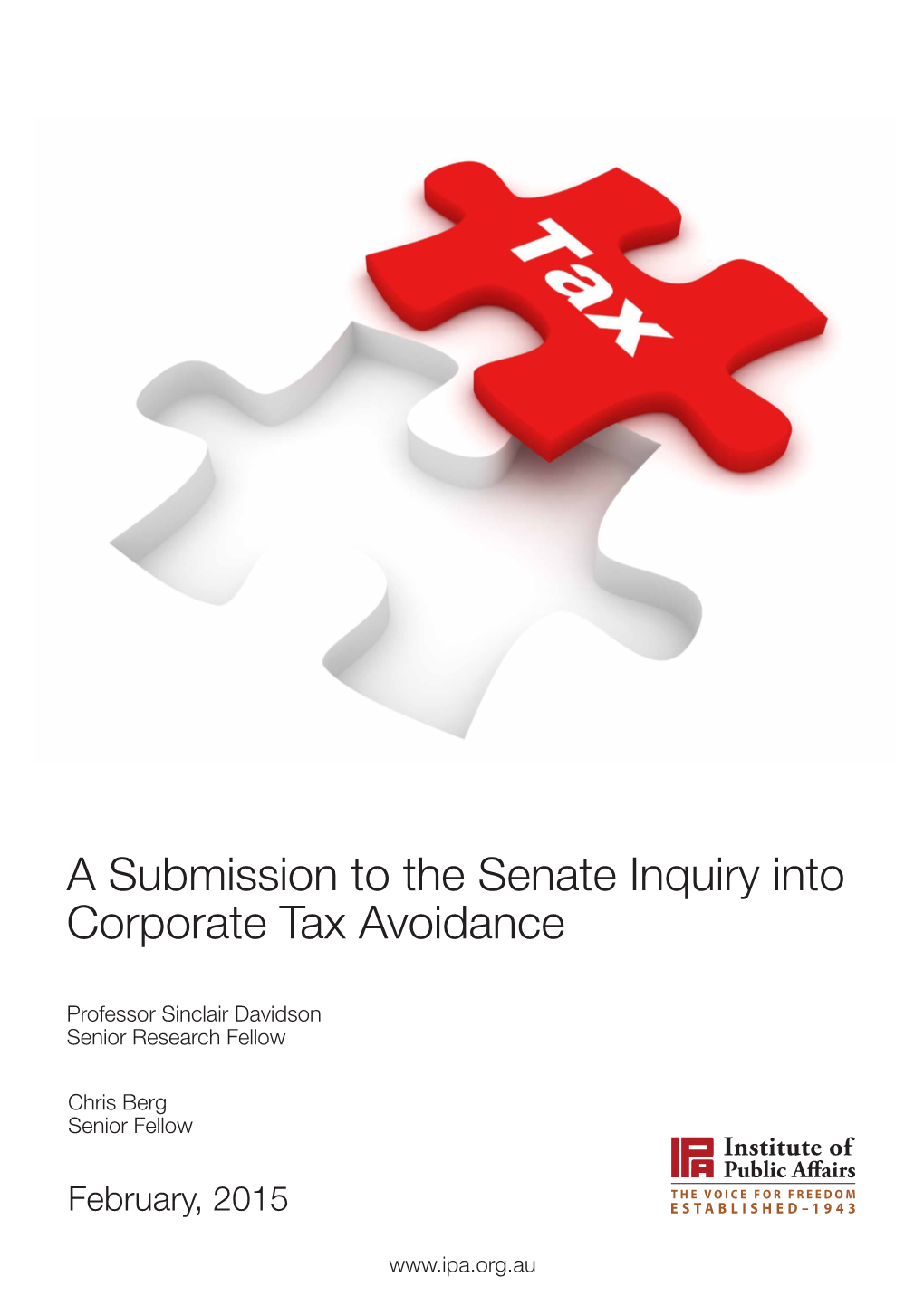 A Submission to the Senate Inquiry Into Corporate Tax Avoidance