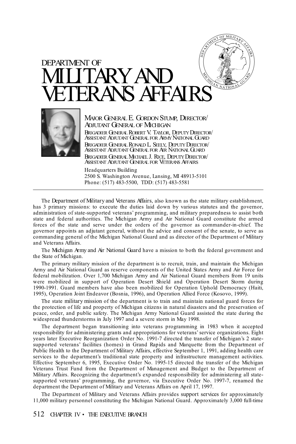 Military and Veterans Affairs