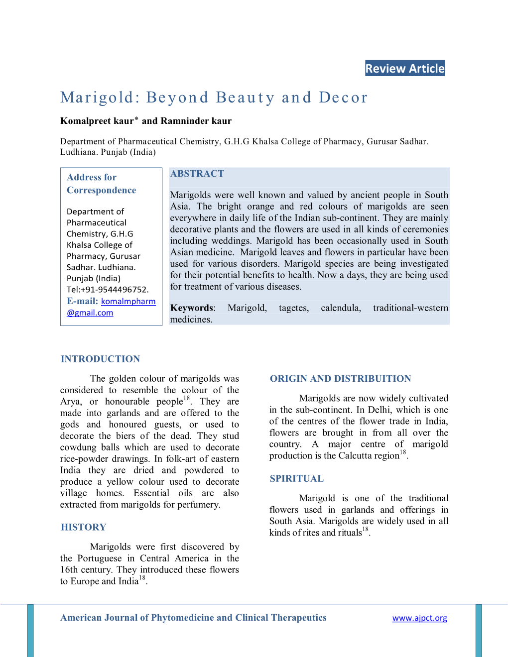 Marigold: Beyond Beauty and Decor