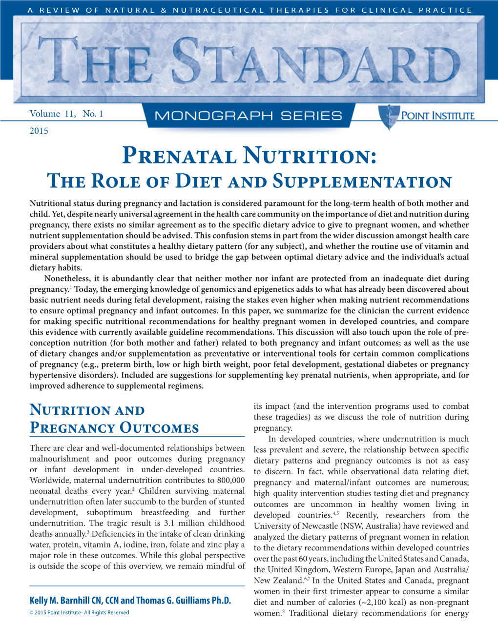 Prenatal Nutrition