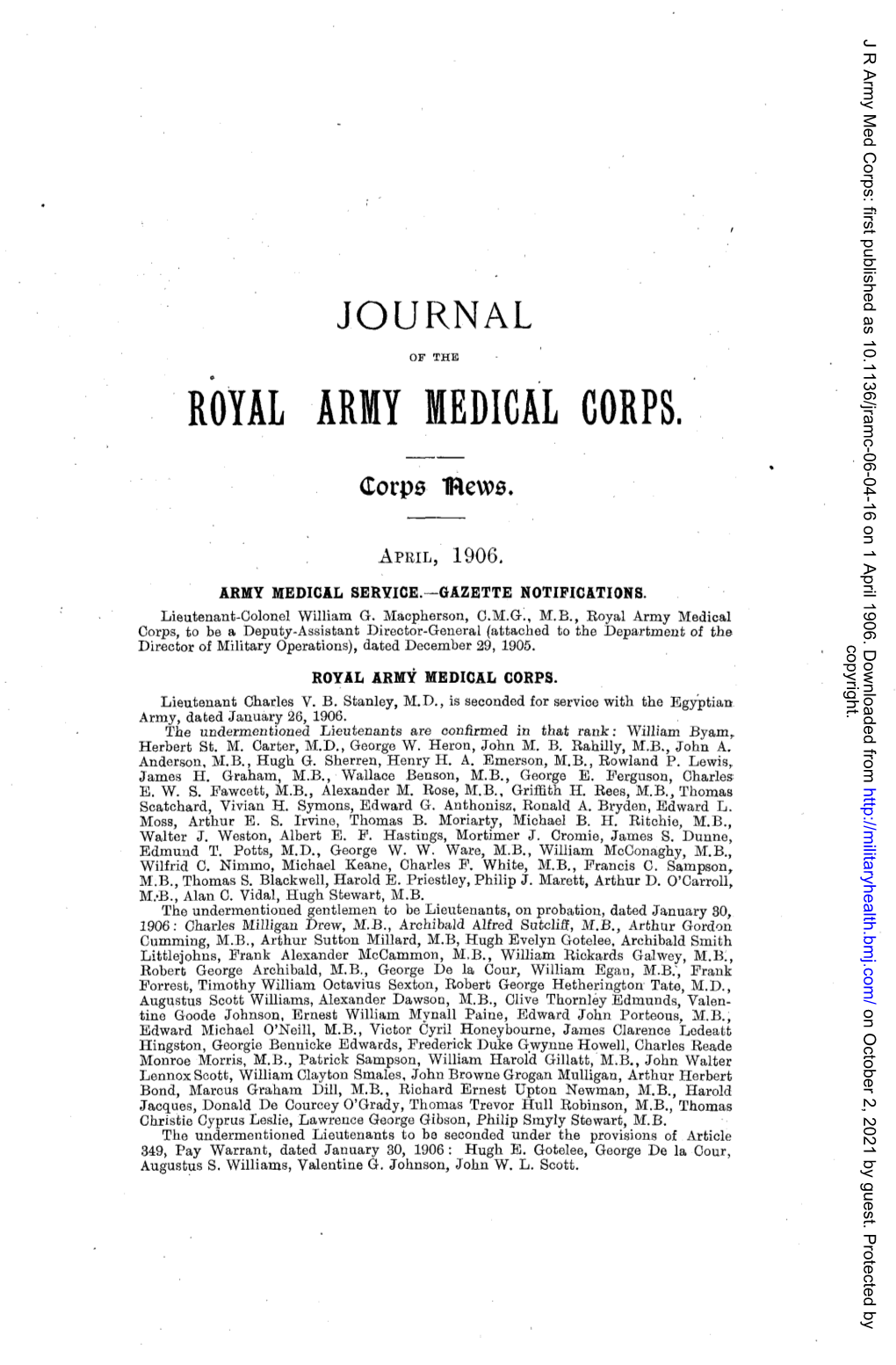 Royal Army Medical Corps