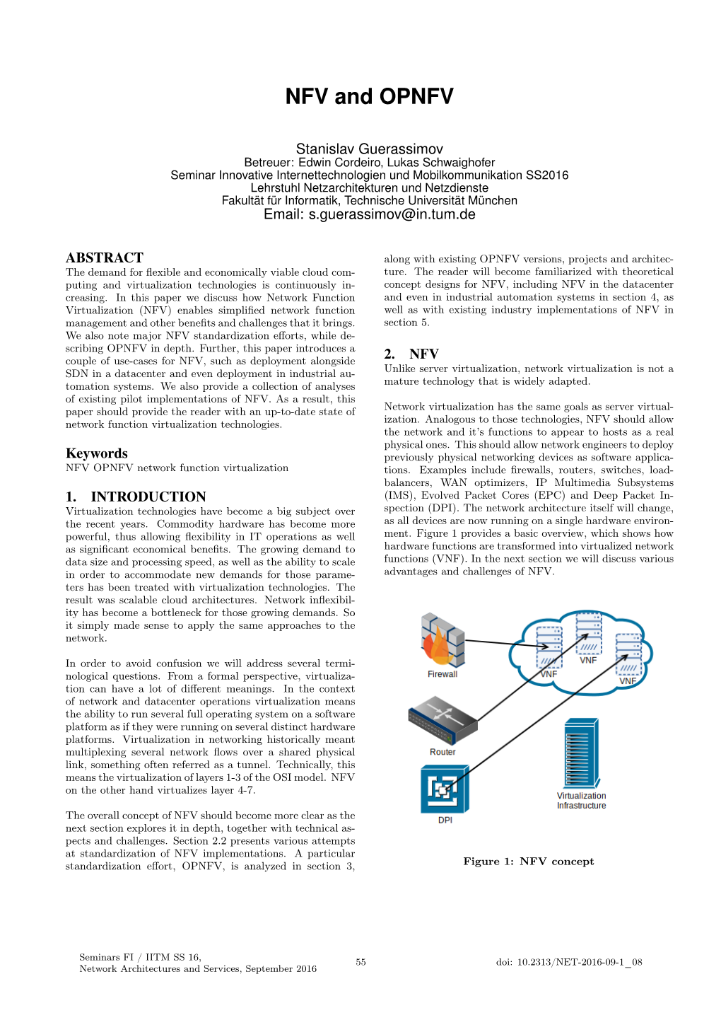 NFV and OPNFV