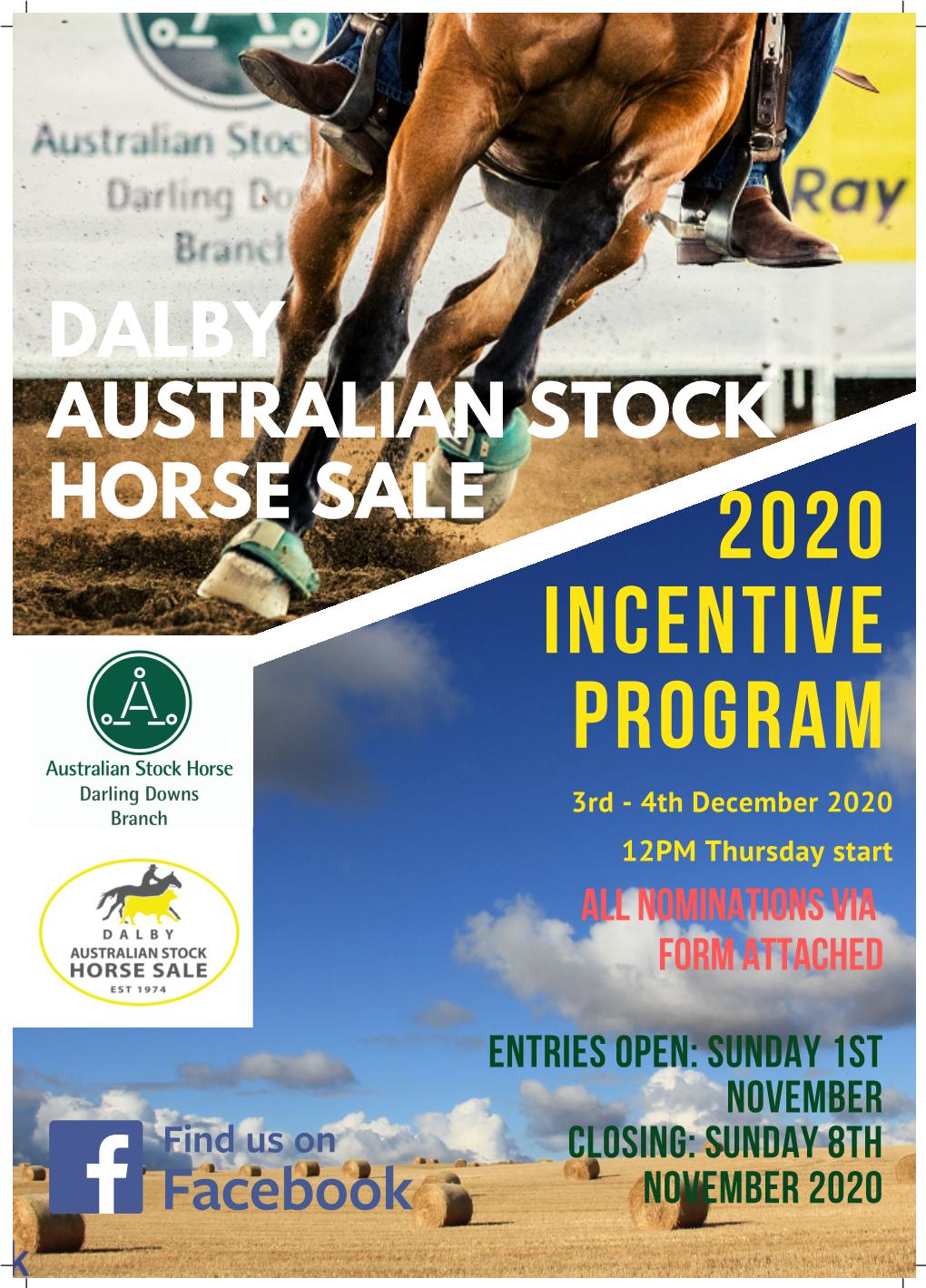 Dalby Australian Stock Horse Sale 2020 Incentive Program