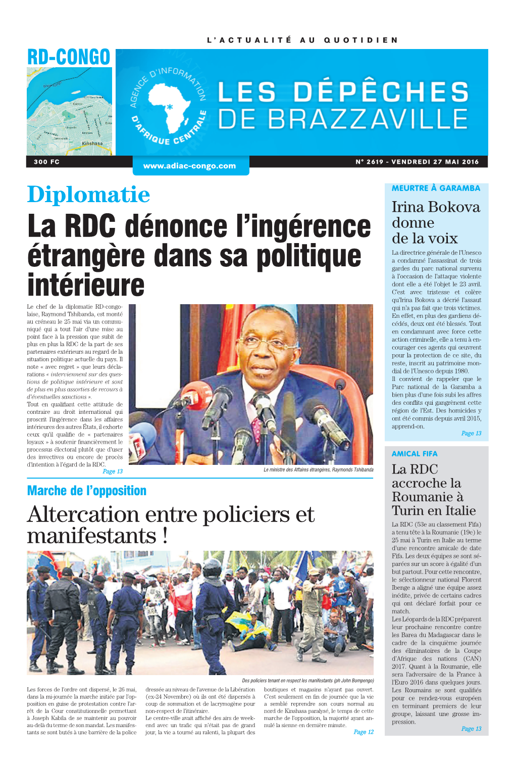 La RDC Dénonce L'ingérence Étrangère Dans Sa Politique Intérieure