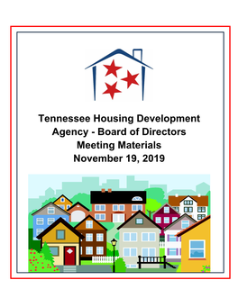 Tennessee Housing Development Agency - Board of Directors Meeting Materials