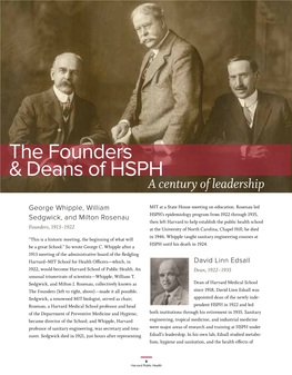 The Founders & Deans of HSPH