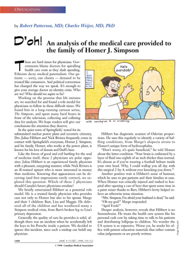 D'oh! an Analysis of the Medical Care Provided To