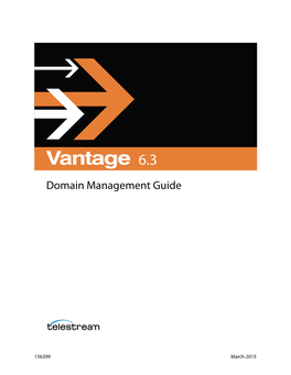 Vantage 6.3 UP2 Domain Management Guide