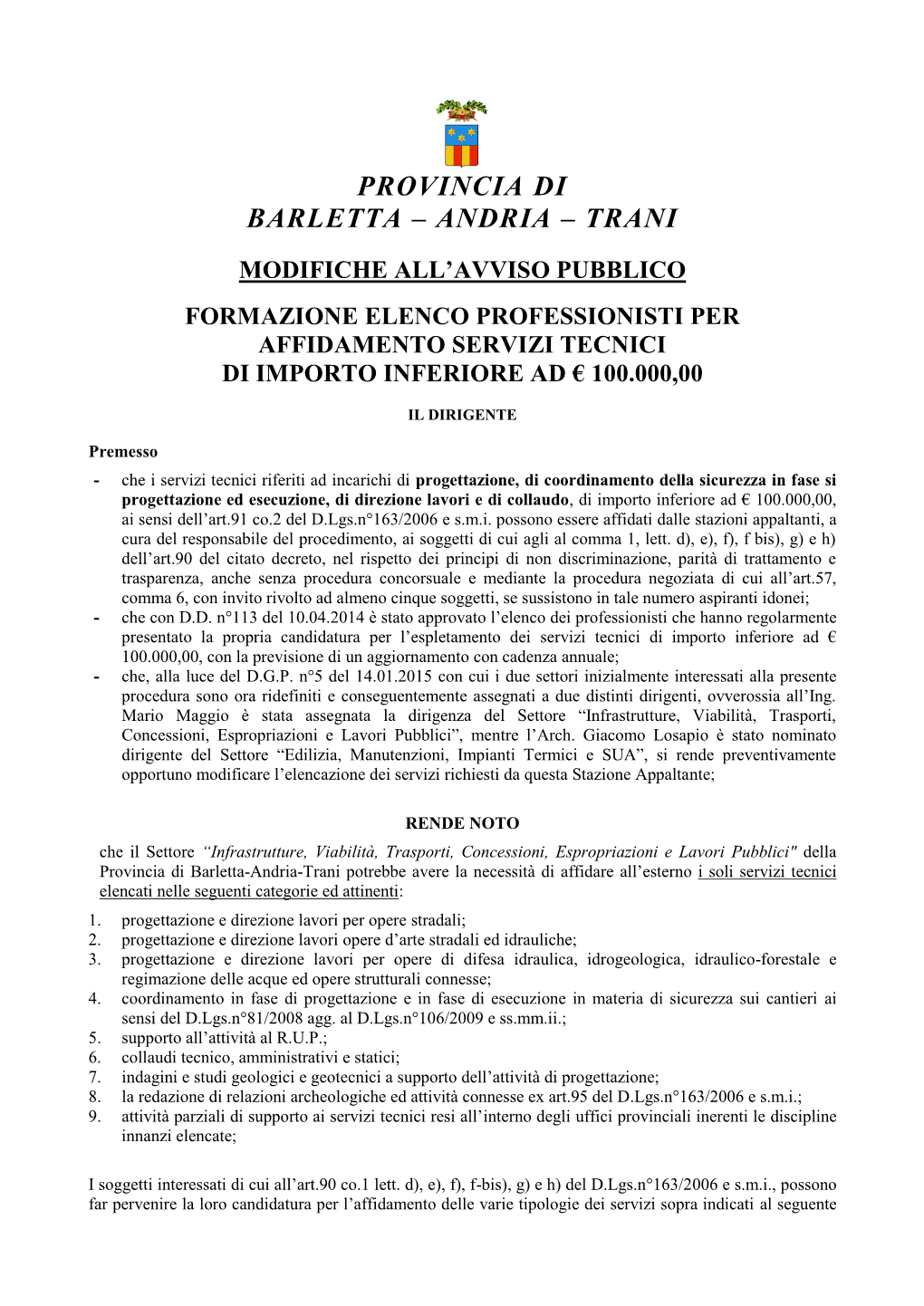 Provincia Di Barletta – Andria – Trani