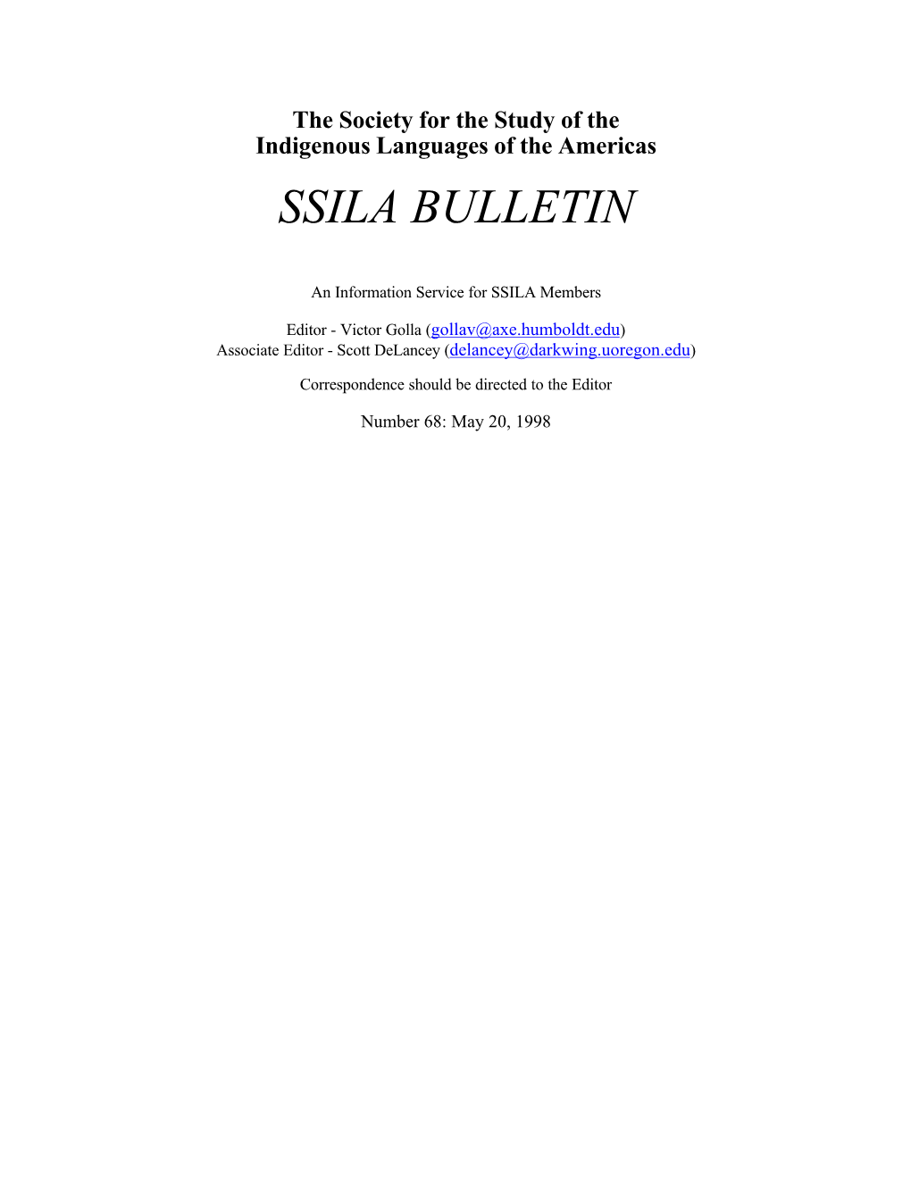 Ssila Bulletin