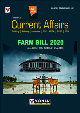 FARM BILL 2020 ALL ABOUT the AGRICULTURAL BILL Contents
