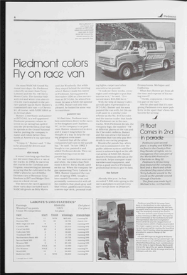 Piedmont Colors Fly on Race Von