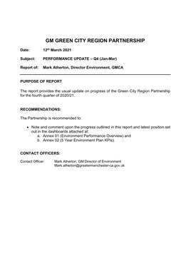 Gm Green City Region Partnership