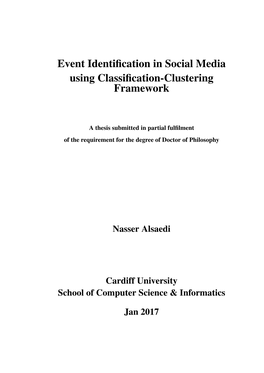 Event Identification in Social Media Using Classification-Clustering