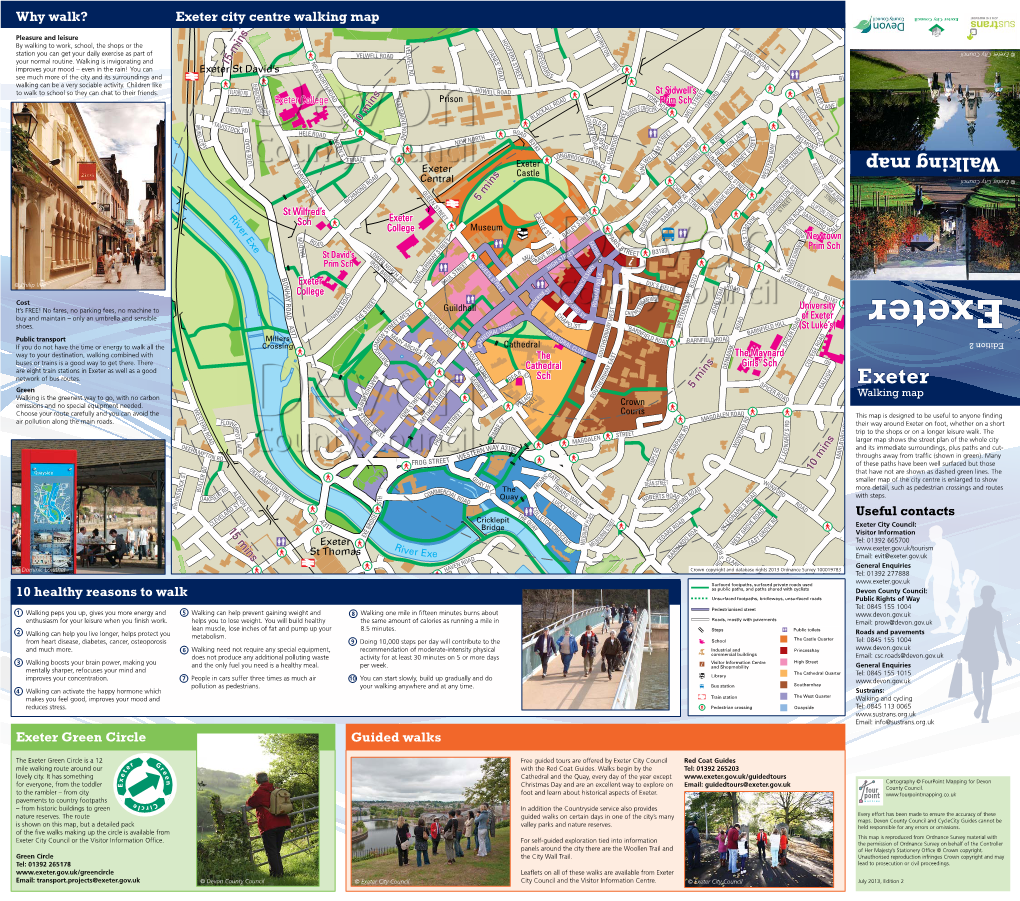 Exeter City Centre Walking Map