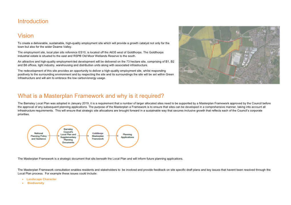 Introduction Vision What Is a Masterplan Framework and Why Is It