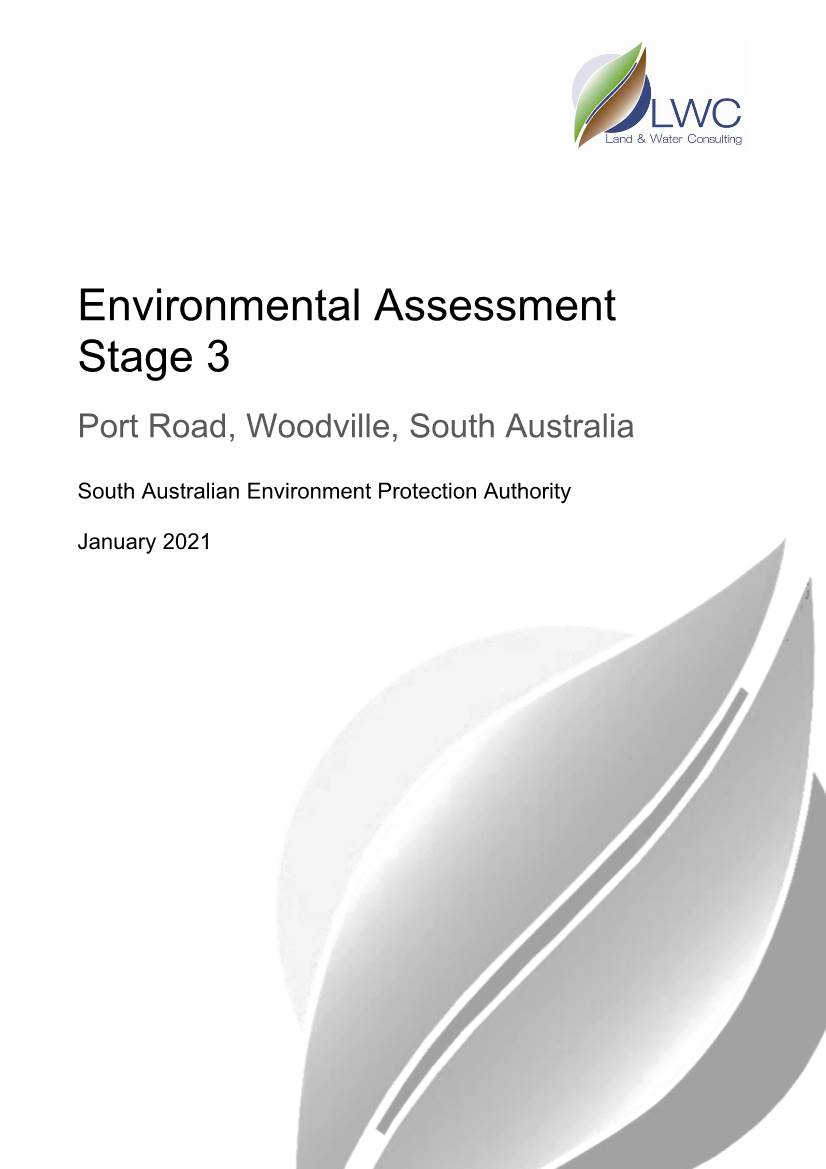 Woodville Port Road Environmental Assessment Stage 3, January 2021