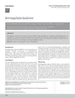 Birt-Hogg-Dube Syndrome