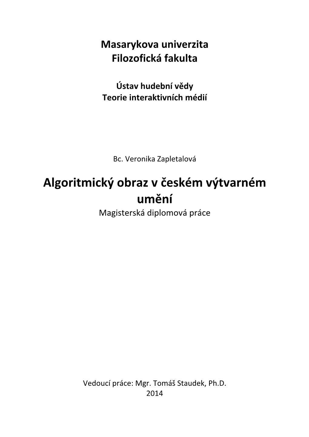 3. Historie Algoritmického Umění