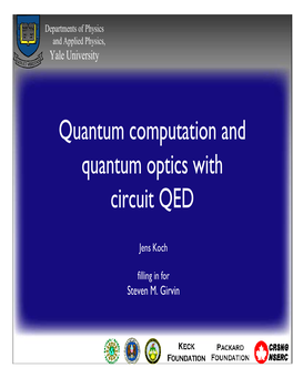 Quantum Computation and Quantum Optics with Circuit QED