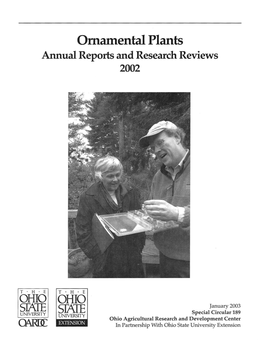 Ornamental Plants Annual Reports and Research Reviews 2002