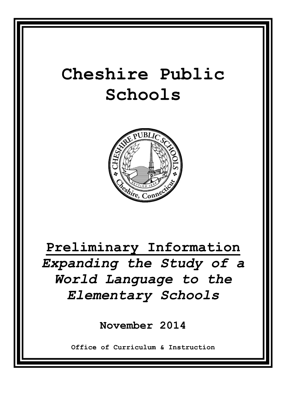Cheshire Public Schools