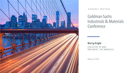 Goldman Sachs Industrials & Materials Conference