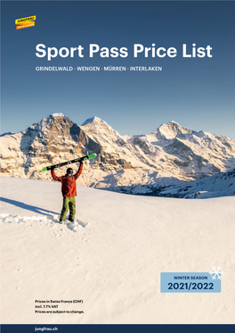 Ski Pass Price List