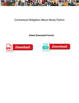 Contractual Obligation Album Monty Python