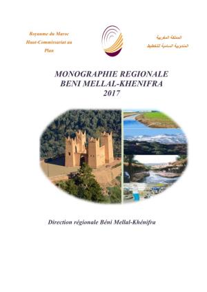 Monographie Regionale Beni Mellal-Khenifra 2017