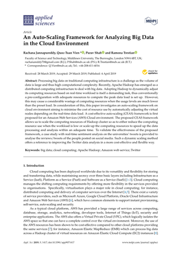 An Auto-Scaling Framework for Analyzing Big Data in the Cloud Environment