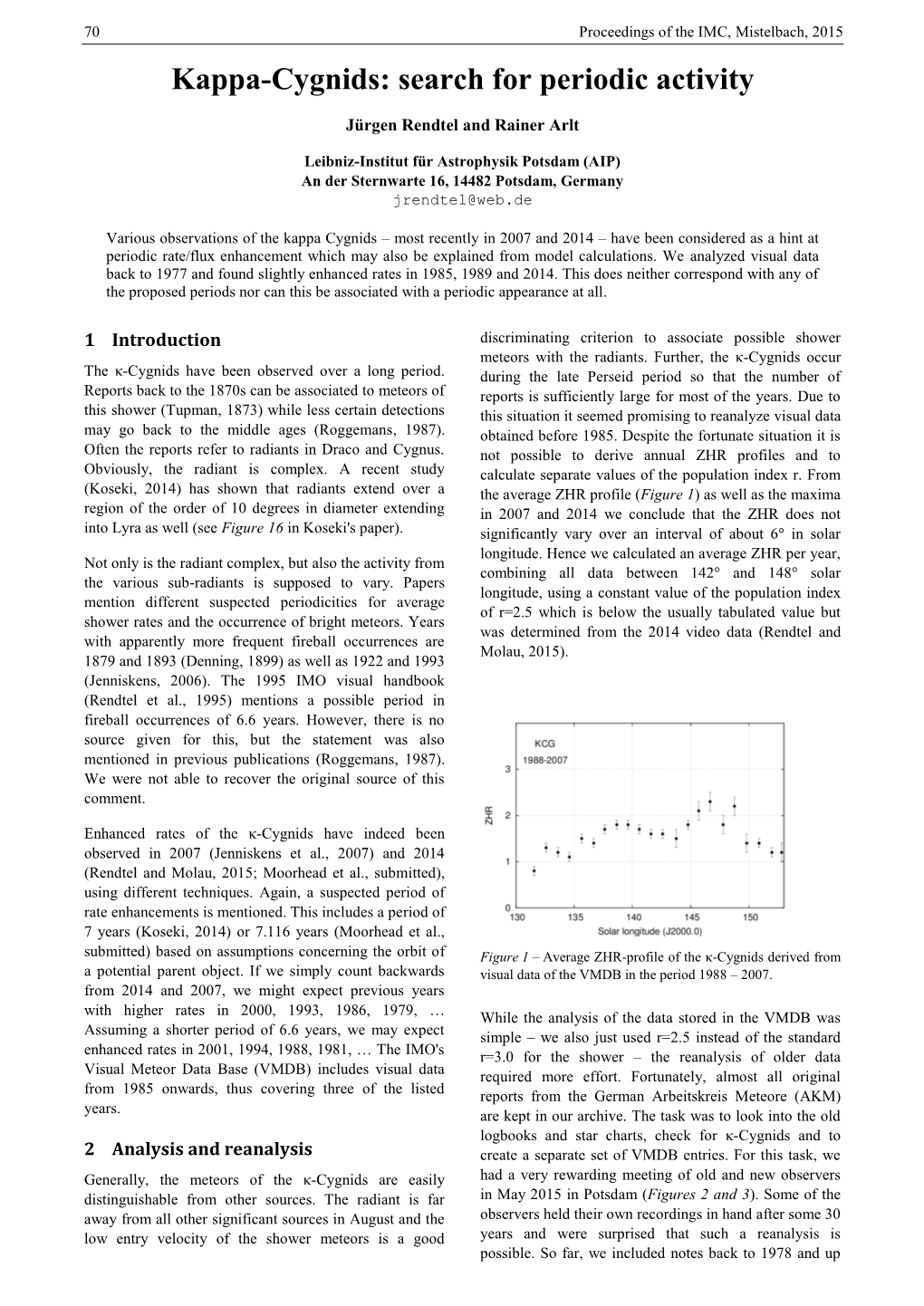 Kappa-Cygnids: Search for Periodic Activity