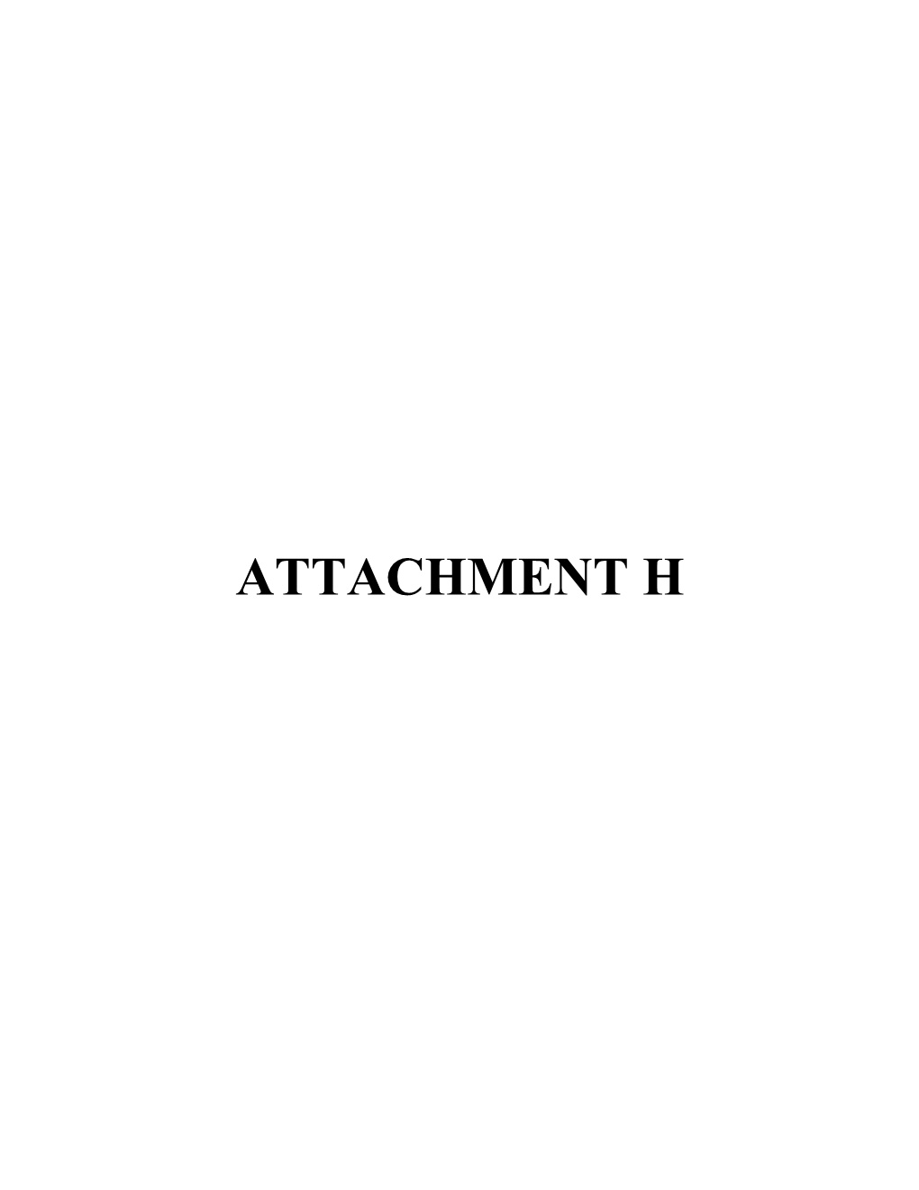 Attachment H Explanatory Notes to Attachment H