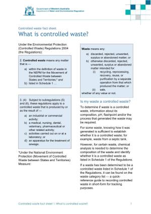 What Is Controlled Waste?