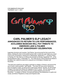 Carl Palmer's Elp Legacy