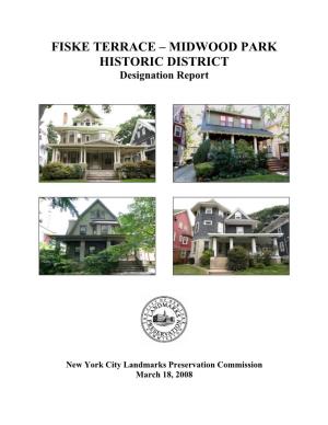 Fiske Terrace-Midwood Park Historic District Map
